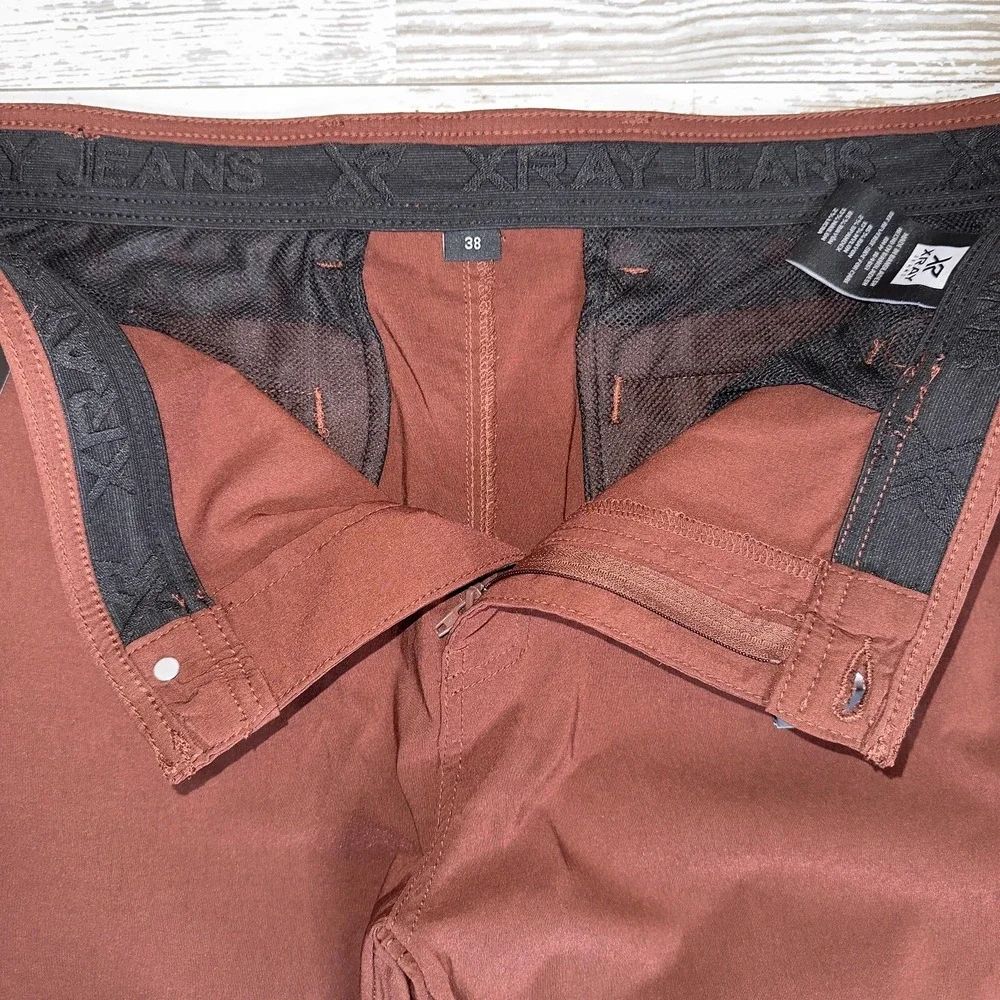 Xray Jeans Pants Mens 38 Brick Stretch Chino Straight Leg Casual Flat Front‎